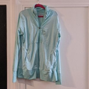 Aqua blue new balance zip up